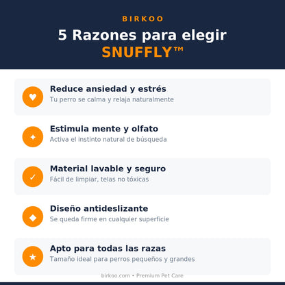 Beneficios de la manta de olfato BIRKOO Snuffly - reduce ansiedad y estimula la mente