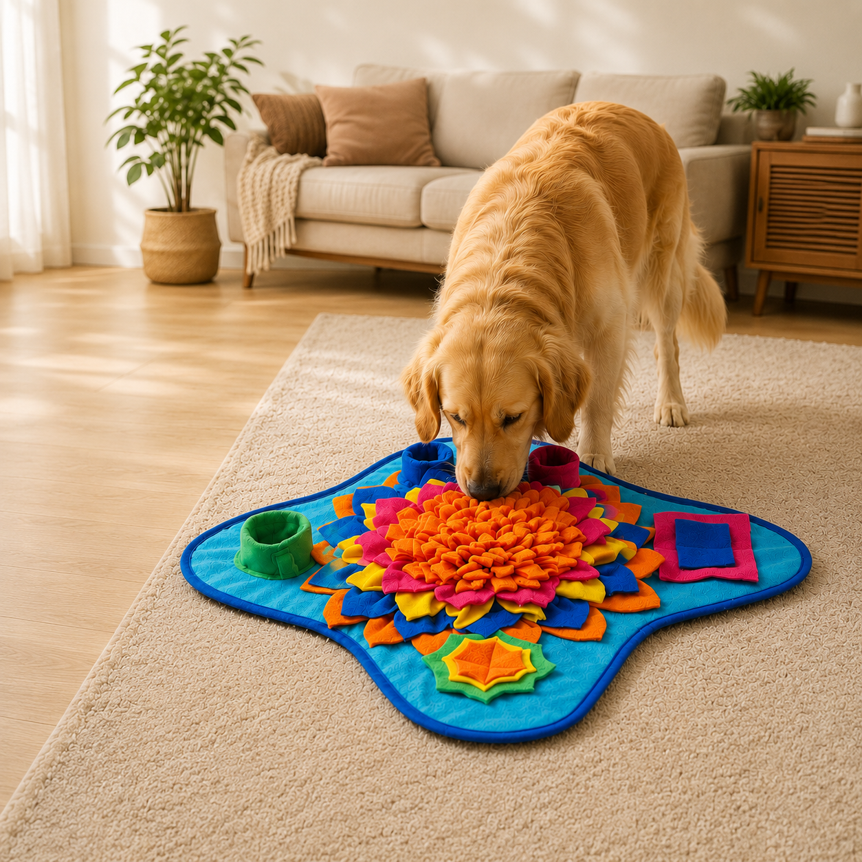 BIRKOO Snuffly™ | Alfombra Olfativa para Perros | Anti-Ansiedad y Estimulación Mental Canina